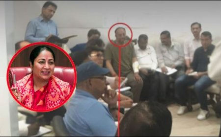 दिल्ली में सियासी विवाद: मुख्यमंत्री रेखा गुप्ता के पति की PWD-DUSIB मीटिंग पर AAP का हंगामा