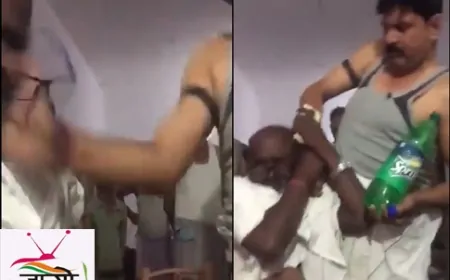 उत्तर प्रदेश पुलिस स्टेशन में दलित शिक्षक के साथ अमानवीय व्यवहार, वीडियो वायरल