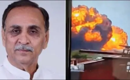 अहमदाबाद प्लेन क्रैश: गुजरात के पूर्व मुख्यमंत्री विजय रूपाणी की मौत, 200 से अधिक यात्रियों की गई जान