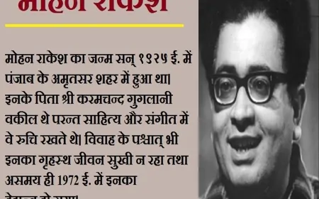 मोहन राकेश की जन्मशती: आत्मसंघर्ष, आधुनिकता और रंगमंच की अंतर्ध्वनि