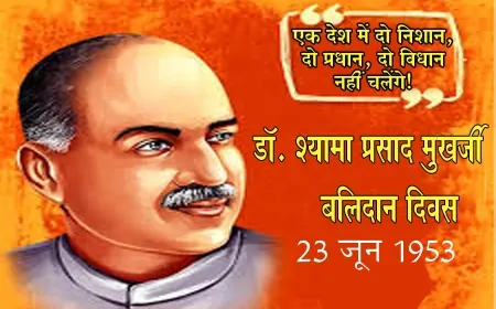 एक भारत, श्रेष्ठ भारत के पुरस्कर्ता: डॉ. श्यामा प्रसाद मुखर्जी का बलिदान और उसकी ऐतिहासिक प्रासंगिकता