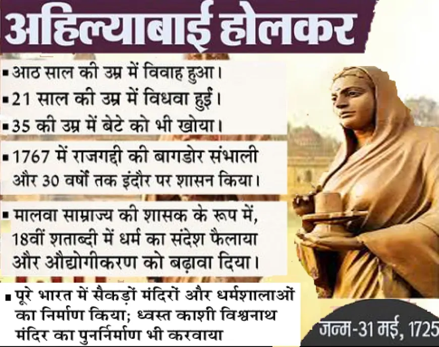 अहिल्याबाई होल्कर: वह दीप जो अंधकार में जलता रहा - शासन, सेवा और संस्कृति की त्रिधारा