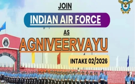 भारतीय वायुसेनाअग्निवीर वायु भर्ती 2025: आर्ट्स सहित सभी स्ट्रीम के युवाओं के लिए बड़ा मौका आवेदन प्रक्रिया और तिथि
