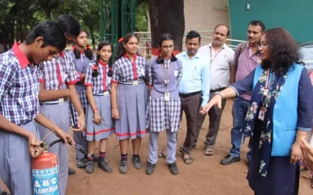 पीएम  केंद्रीय विद्यालय क्र. 1, आईआईटी खड़गपुर में अग्निशमन मॉक ड्रिल आयोजित- विद्यार्थियों ने जाना 'PASS' तकनीक से आग से निपटने का तरीका