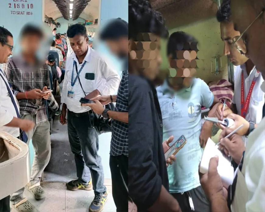 खड़गपुर रेल मंडल की विशेष जांच मुहिम: बिना टिकट यात्रा पर कसा शिकंजा