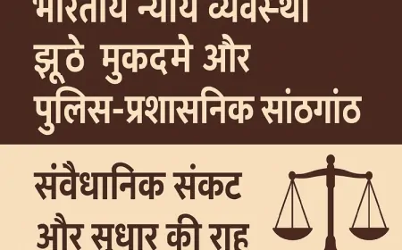 भारतीय न्याय व्यवस्था में झूठे मुकदमे और पुलिस-प्रशासनिक सांठगांठ : संवैधानिक संकट और सुधार
