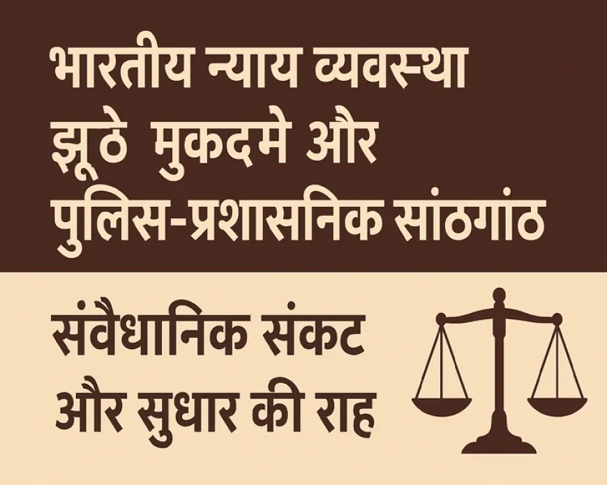 भारतीय न्याय व्यवस्था में झूठे मुकदमे और पुलिस-प्रशासनिक सांठगांठ : संवैधानिक संकट और सुधार