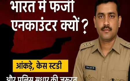 भारत में फर्जी एनकाउंटर क्यों बढ़े? आंकड़े, केस स्टडी और पुलिस सुधार की जरूरत