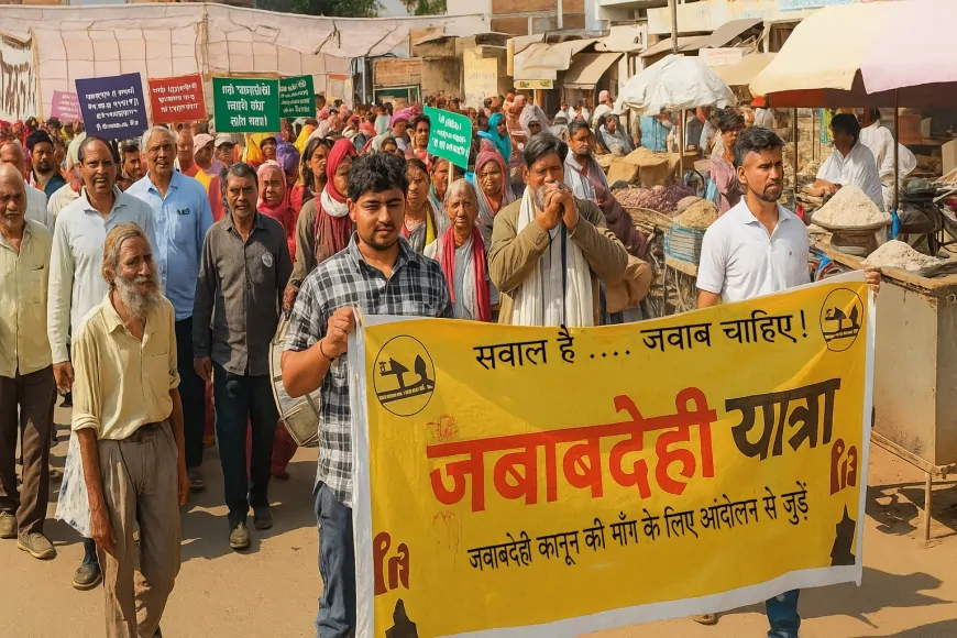 ब्यावर से शुरू हुई जवाबदेही जन-संवाद यात्रा | अरुणा रॉय ने कहा, “जनता ही असली मालिक है”