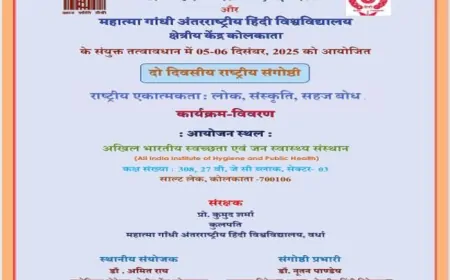 राष्ट्रीय एकात्मकता पर दो दिवसीय राष्ट्रीय संगोष्ठी | कोलकाता | 5–6 दिसंबर 2025