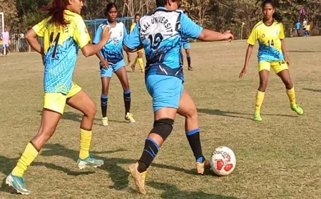 विद्यासागर विश्वविद्यालय में पूर्वी क्षेत्र अंतर-विश्वविद्यालय महिला फुटबॉल टूर्नामेंट संपन्न, लीग चरण में रोमांचक मुकाबले