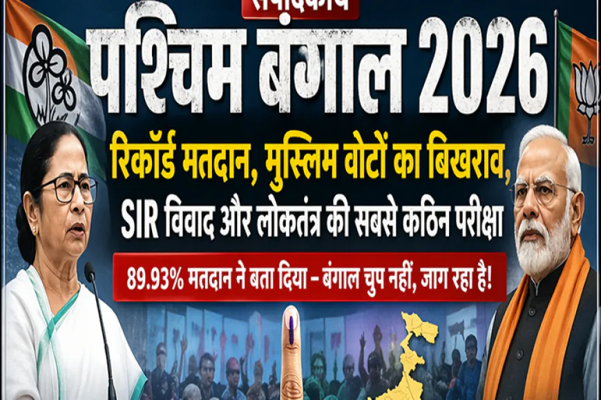 पश्चिम बंगाल 2026: रिकॉर्ड मतदान, मुस्लिम वोटों का बिखराव, SIR विवाद और सत्ता की असली जंग