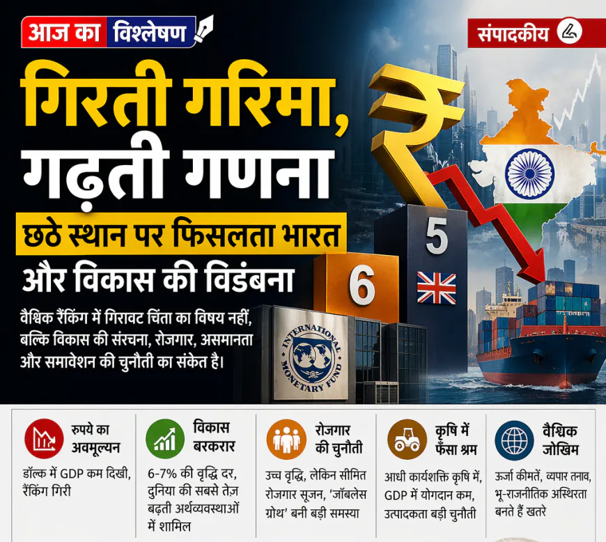 गिरती गरिमा, गढ़ती गणना: छठे स्थान पर फिसलता भारत और विकास की विडंबना