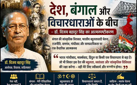देश, बंगाल और विचारधाराओं के बीच : डॉ. विजय बहादुर सिंह का आत्मस्पष्टीकरण