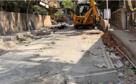 डोंबिवली में टूटी सड़क बनी जनआक्रोश का केंद्र