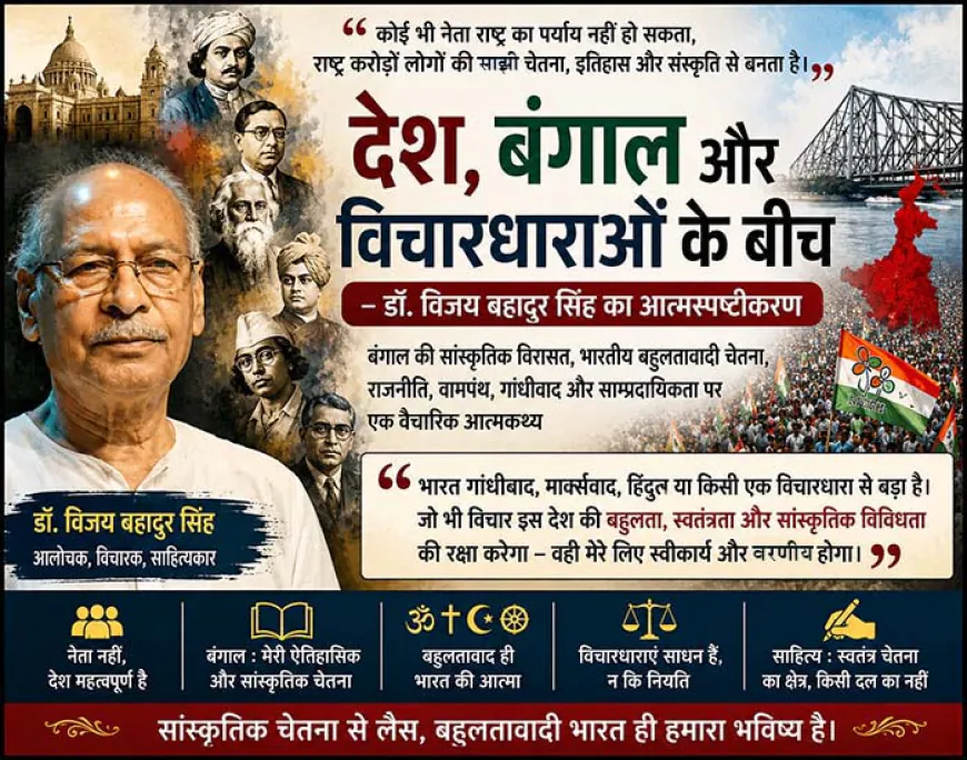 देश, बंगाल और विचारधाराओं के बीच : डॉ. विजय बहादुर सिंह का आत्मस्पष्टीकरण