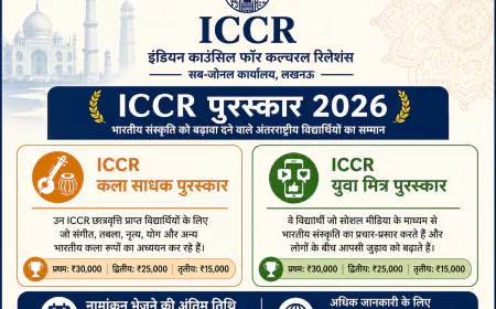 ICCR ने बढ़ाई नामांकन की अंतिम तिथि: विदेशी विद्यार्थियों के लिए ‘कला साधक’ और ‘युवा मित्र’ पुरस्कारों में जीतें ₹30,000 तक की राशि