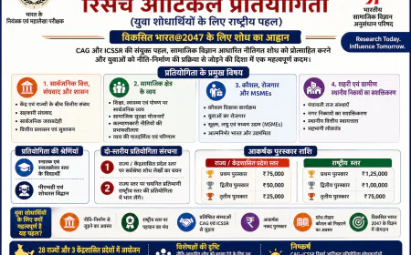 युवा शोधार्थियों के लिए राष्ट्रीय अवसर, ₹1.25 लाख तक के पुरस्कार