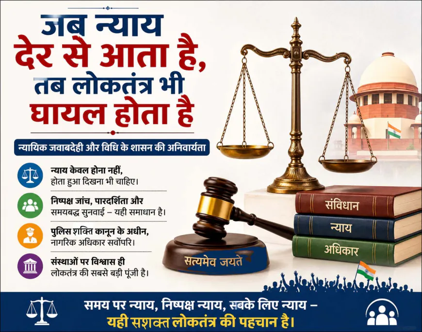 जब न्याय देर से आता है: लोकतंत्र, न्यायपालिका और जवाबदेही